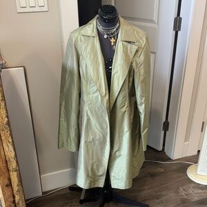 Nancy lord Light Green Trench Coat - estimated small